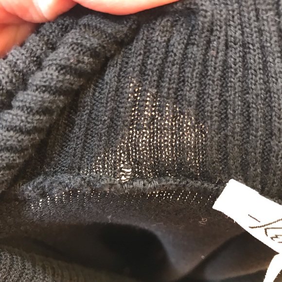 Kenneth Cole 100% Cotton Black Button Up Cardigan Sweater with Cowl Neck - Picture 11 of 11